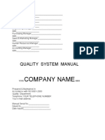 Company Name: Quality System Manual