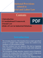 Constitutional Provisions Related To Industrial and Labor Law