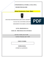 CEEM 101 Principles of Economics (Professional) Question Paper 