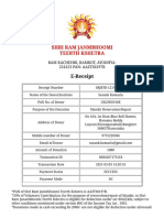 Shri Ram Janmbhoomi Teerth Kshetra: E-Receipt