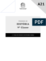 História 9 Classe: Programa de