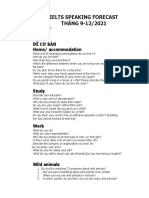 Ielts Speaking Forecast (9-12)