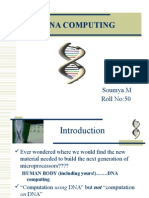 Dna Computing: Soumya.M Roll No:50