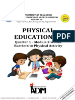 Physical Education 11: Quarter 1 - Module 2:week2 Barriers To Physical Activity