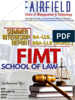 Summer Internship Training LLB