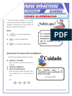 Fracciones Algebraicas para Primero de Secundaria