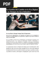 Gestión Del Cambio en La Era Digital