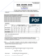 MGB Gramin Bank: Post Code