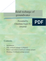 Artificial Recharge of Groundwater: Presented by Chandana Wagle R.J 09wr02f