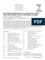 Eco-Design Optimisation of An Autonomous Hybrid