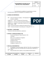 Procedimiento de Ensayos No Destructivos Radiografia