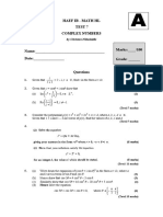 Math Complex Number Worksheet