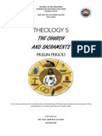 Theology 5 The Church and Sacraments: Prelim Period