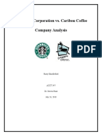 Starbucks Corporation vs. Caribou Coffee Company Analysis: Rusty Shackleford