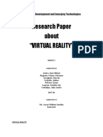 Research Paper About "Virtual Reality": Application Development and Emerging Technologies