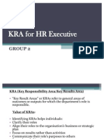 KRA For HR Executive