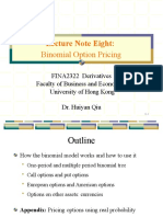 Derivatives - 8 - Binomial Option Pricing Model