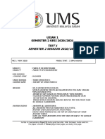 Test 1 SEMESTER 2 SESSION 2020/2021