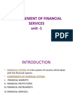 MANAGEMENT OF FINANCIAL SERVICES Unit 1