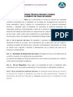 Reglamento y Manual de Procedimiento Tesis