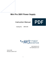 Mini Pro 300V Power Supply: Instruction Manual