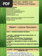 MUPD 601 - MUPD 1101 Planning Theories and Practice: Mr. Josue O. Mirabite