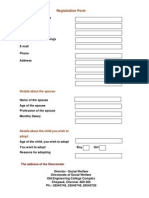 Registration Form: Details About The Spouse