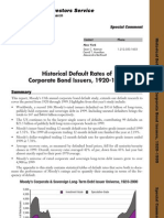 Moodys White Paper Corporate Bond Defaults 1920-1999