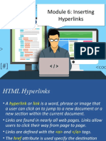 Module 6: Inserting Hyperlinks Module 6: Inserting Hyperlinks