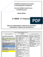 Conteúdos 2021 - Matemática - 1 Série EM - 3º Trimestre