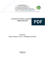 Facilitating Learning PROF - ED 306: Behaviorism: Pavlov, Thordike, Skinner