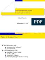 Handout - Investment Decision Rules