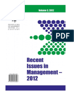 Problems of Management in The 21st Century, Vol. 3, 2012