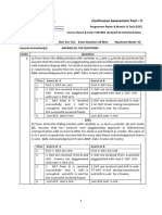 Continuous Assessment Test - II: ACK-Acknowledgement Frame, DAT - Data Frame (10 Marks) Time Event at A Event at B