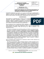 Decreto No 178 Apertura Temporal de Vias Monopamba 160921