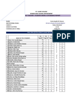 St. Clare College Senior High School Department Subject Teacher - Students Weekly Attendance Report