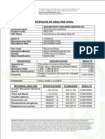 Certificate of Analysis (Coa) : Aerobic Mesophilic Bacterial Count