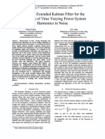 A Robust Extended Kalman Filter For The Estimation of Time Varying Power System Harmonics in Noise