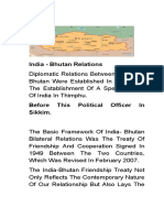 India - Bhutan Relations