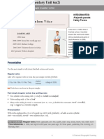 Curriculum Vitae: Past Simple (Regular Verbs)