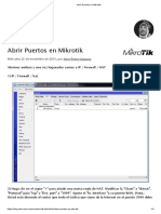 Abrir Puertos en Mikrotik