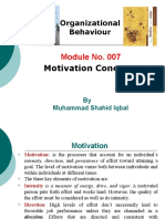 Organizational Behavior (Motivation)