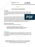 Ideal Gas Law and Laws of Thermodynamics