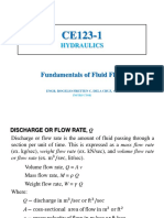 Fundamentals of Fluid Flow