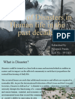 Impact of Disasters in Human Life in The Past Decades