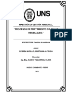 Procesos de Tratamiento de Aguas Residuales