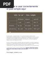 Aprende A Usar Correctamente El Past Simple Aquí