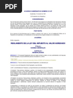 Acuerdo Gubernativo 311-97 Reglamento de La Ley Del Impuesto Al Valor Agregado