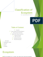 Classification of Ecosystem