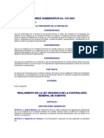 Acuerdo Gubernativo 318-2003 Reglamento de La Ley Orgánica de La Contraloría General de Cuentas